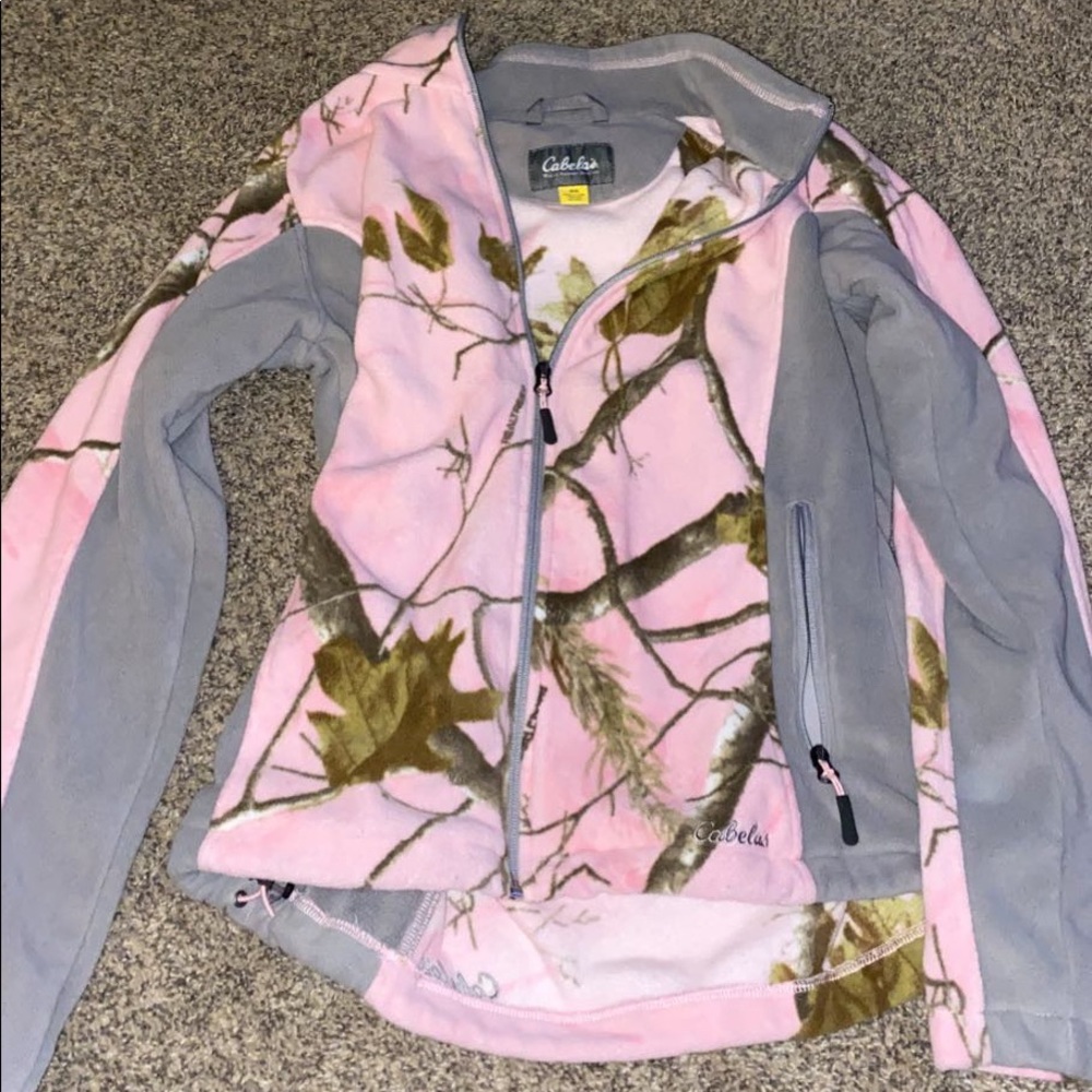 Cabelas fleece jacket. Pink camo worn a few times